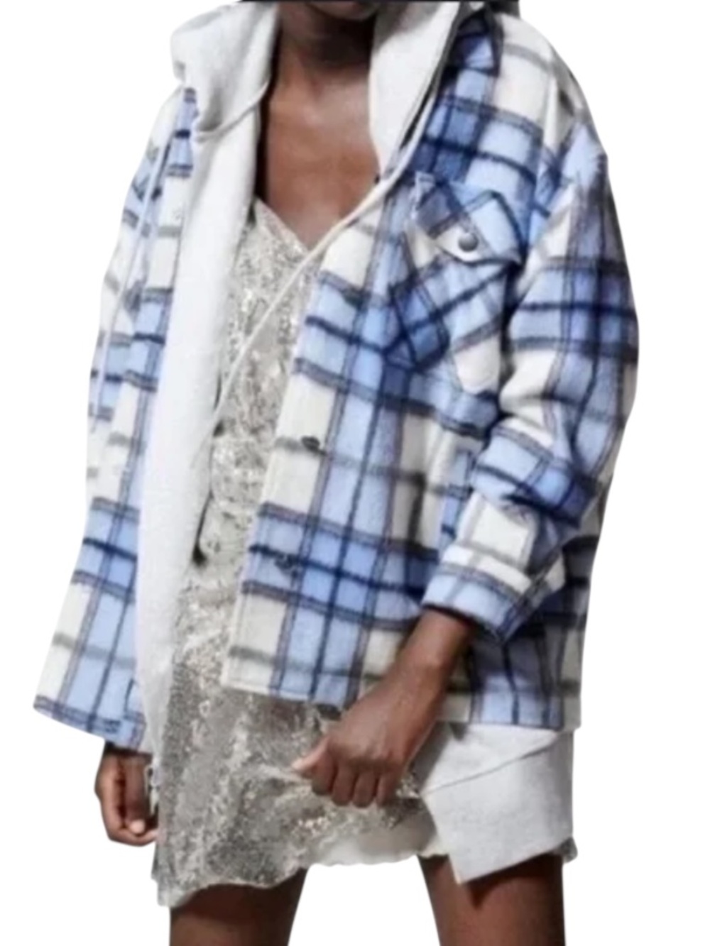 Zara Plaid Overshirt Shacket -  Size XS